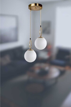 مجموعة من حلقات MNZ من 2 قديم طلاء مستدير عصري (زجاج أبيض) HLKA-ESK-YVRK-BYZ-02 - BSA LIGHTING