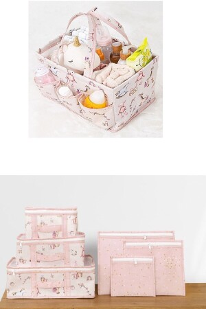 مجموعة سفر حقيبة رعاية الطفل MNZ مجموعة 2 HML10065 - HOMELİFE EV TEKSTİL