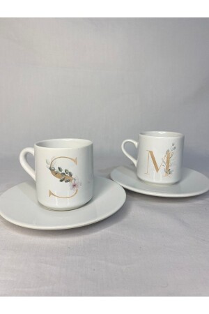 تصميم خاص من قبل شركة MNZ كوب قهوة هدية عيد الحب الشخصي مع رسائل، مجموعة من 2 KAHVE003 - EratCo