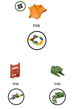 أدوات المسارات السحرية من طراز MNZ 2 مقصات المضربة - نفق رأس الديناصور - باب البقر - Kayyum Oyuncak