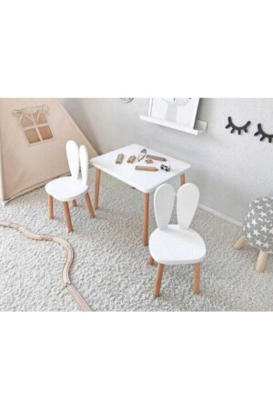 MNZ - الطاولة البيضاء + 2 مقاعد - The Mimar