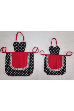MNZ-الأم بنت مجموعة من 2 مطبخ المفتاح والقوافد حمراء سوداء البولكا نقطة مجموعة الأميرة سلسلة R4666 - MoT Dekor