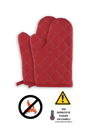 قفازات فرن مقاومة للنيران و مقاومة للحرارة من MNZ (2 قفازات) - Sevilya