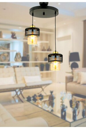 النموذج من الزجاج الأصلي من نوع MNZ - المنسق - 2 قطع مصباح معلق معدني TYC00531210258 - VEDA AVİZE