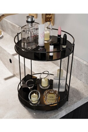 MNZ- حمام المجوهرات التجميل المكياج منظمة متعددة الأغراض منظمة 2 مستويات خدمة عرض الصندوق العلاج حامل - Usta Mekan