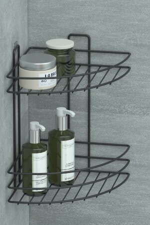 MNZ-المرصصص 2 طابعات حمام رصيف زاوية حمام شامبو حامل الحائط منظمة منظمة رف - Zabata