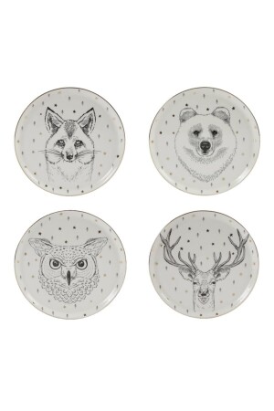 لوحة كعك الغابة البيضاء من MNZ 20 سم مجموعة من 4 KRM0000059 - Porland