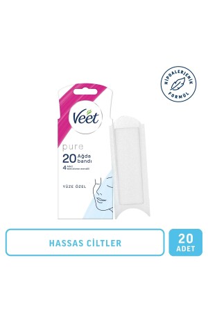 شريطات الشمع النقية من التهابات الحساسية من MNZ للمناطق الوجهية 20 - Veet