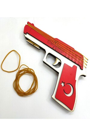 ألعاب MNZ-آوتوماتيك أسلحة خشبية إطلاق النار المال الإطارات 20 إطارات هدية قوية و غير ضارة ألعاب الأطفال - İstoç Türk