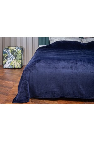 كتانة مزدوجة من نوع MNZ (اللون الأزرق المظلم) 200 × 220 سم - Meyhome