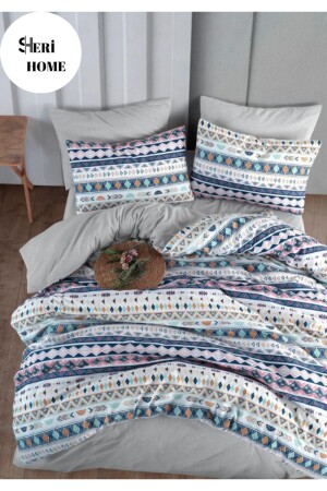 MNZ- أساسي البرتقالية سهلة الاستخدام من الحديد مجموعة غطاء غطاء مزدوج 200x220 100% القطن01453020TYC0073675 - Sheri Home