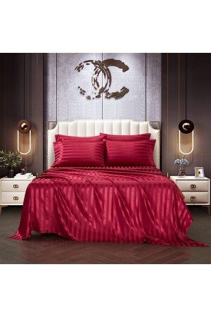 سلسلة الفندق MNZ خريعة الحرير ذات النسجة المشرقة القطن الساتين غطاء غطاء مجموعة 200x220 سم صبغات السرير المثبتة - EVYA