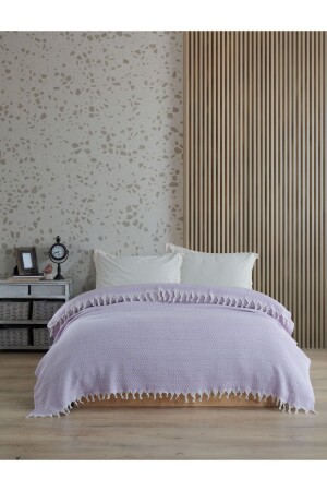 غطاء سريري مزدوج من طراز MNZ 200x230 سم قطن مصبوبة بالقطن MCN23412 - MCN Tekstil