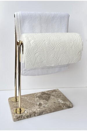 MNZ-المربر الديكورية الحامل المناشف الحمام منظمة ليديا المربر البيج - الذهب 2022-04 - bemdesign