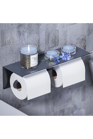 حامل ورق تواليت ملصق بنفسه من طراز MNZ ، رف مضاعف للفصل المزدوج لجميع أنواع ورق تواليت 20222303202203 - AYZ