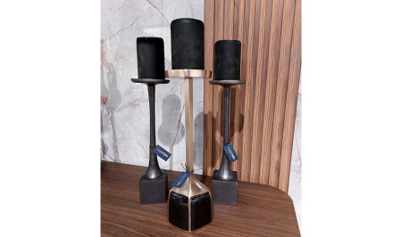 شمعة من الذهب الأسود الثلاثي من MNZ - 20260 - Cadde Yıldız