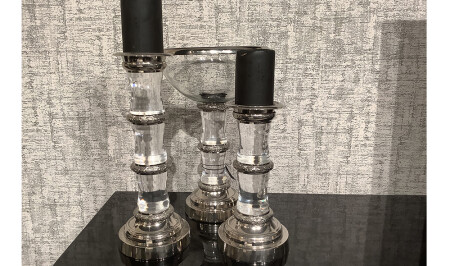 شمعة من الزجاج الثلاثي MNZ - 20267 - Cadde Yıldız