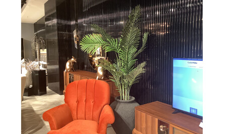 MNZ - حجم كبير حاوية زهرة سوداء مع الزهور - 20290 - Cadde Yıldız