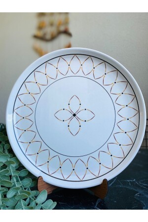 MNZ-الذهب الكهف المتوسط كبير دائري خدمة لوحة الذهب204 - VENÜS HOME DECORATION