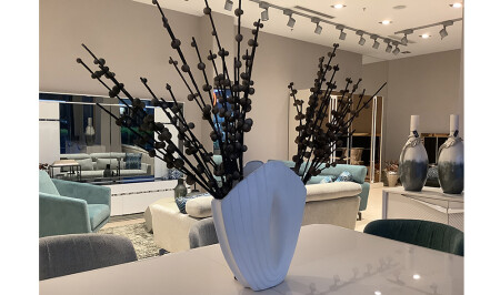 المكعب الرمادي من MNZ مع الزهور - 20473 - Cadde Yıldız