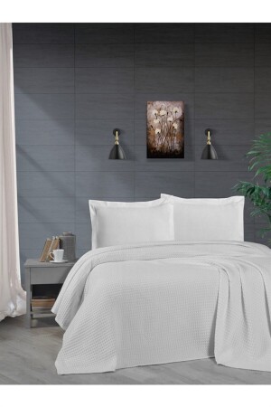 غطاء من خياطة MNZ، غطاء خياطة، حافة سميكة، تزيين المنزل، مزدوجة 220*240 ÖPTB1001 - Mulberry