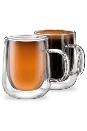 جدار مزدوج من MNZ 225 مل كوب زجاجي 12467 (2 كمبيوتر) ZÜC12789 - Perotti