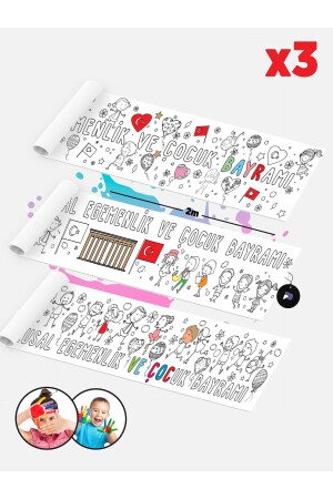 MNZ- 23 أبريل يوم الأطفال مجموعة ورق لون تعليمية عملاقة - Postermanya