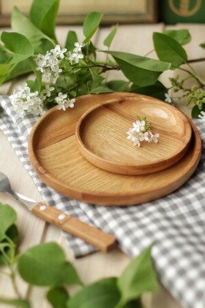 MNZ-- لوحة الخشب الخدمة، لوحة الإفطار، وعاء العرض 24 سم - 18 سم OKY-TS12 - 1'OKAY design