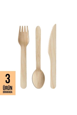 مجموعة من الجذع الخشبية القابلة لإلغاء MNZ - ملعقة خشبية - شفرة - سكين 24 قطعة (8 كوكب - 8 أجهزة الكمبيو - Kullanatmerkezi