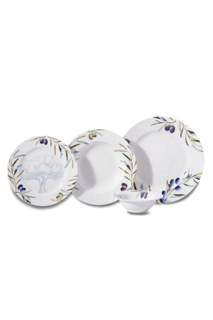 مجموعة MNZ-فانيسا 24 قطعة عشاء مستديرة مجموعة 9090303A8890 - KORKMAZ