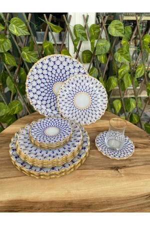 طراز من النموذج من مجوهرات MNZ الذهب 24 قطعة مجموعة الإفطار. - Gürcüglass