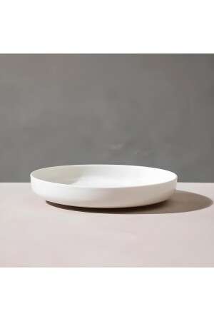كريم مودرن من نوع MNZ 24 سم حجم كبير سلطة البورسلين كأس عرض لوحة الخدمة - Porselenden