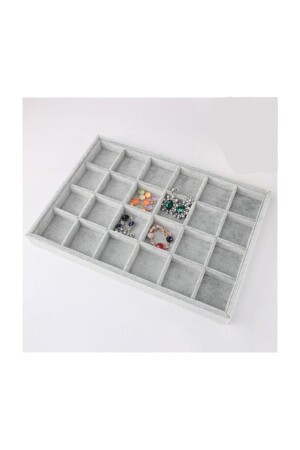 MNZ- المجوهرات العريضة الأذن الخاتم صندوق 24 قطعة غطاء السوداء على الخشب ppl090807011 - Polo Cross