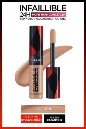 MNZ- لا يمكن أخطاء 24H كل الوجه غطاء - 328 لين - L'oreal Paris