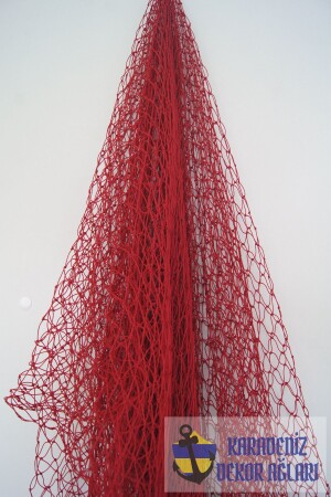 شبكة صيد المزخرفة من MNZ (الحمراء) 2.5 × 2.5 KRDNZ001 - Karadeniz Dekor Ağları