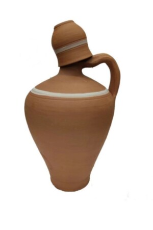 MNZ-مصنوعة يدوياً تعرق حجم متوسط جرة ماء 2.5 لتر + مزودة يدوياً زجاجاً من الماء من الطين هدية dgrq147 - DOĞRU