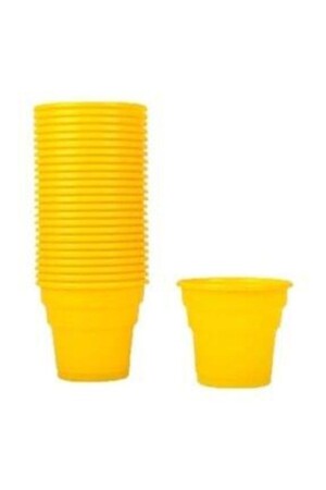 كوب من البلاستيك من MNZ الصفراء اللون 25 عجلات. - Melodi Partievi