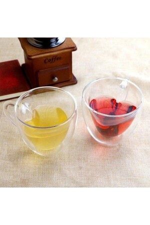 جدار مزدوج من MNZ 250 مل كوب زجاجي 12466 (2 كمبيوتر) ZÜC12788 - Perotti