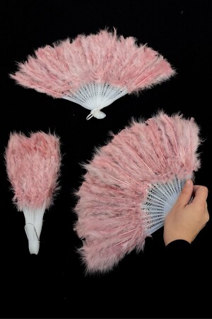 مُروحة عروسية من مسحوق MNZ - مُروحة عروسية من حنطة البلاستيكية عروسة العروسة المُختطفة 25*40 سم - Zeymerade