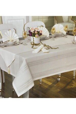 طاولة تناول الطعام من طراز MNZ مجموعة 26 قطعة - Aksuhome