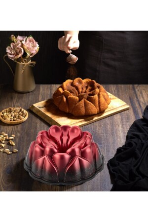 MNZ-سقوطة من الجرانيت الصبوك كعكة الخشب الأحمر 26 سم MBP110081 - LİNANCA