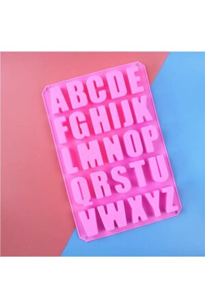 أدوات من المنطقة من المنطقة من المملكة المتحدة (MNZ) أدوات سليكون مولد رأس المال الحروف نيون الوردي 26 حروف الكعك البوكسي الشوك - QUEEN AKSESUAR