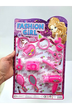 مجموعة من الجمال من طراز MNZ 26x40cm 10 قطعة لعبة الفتيات تجميل العطور تنفخ المجفف مقص المرآة مصنع الصور. - Alytoys