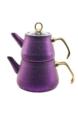 كوب شاي كبير من غرانيت MNZ مع معقب ذهبية معدنية 2.7 TL - Yıldız çelik