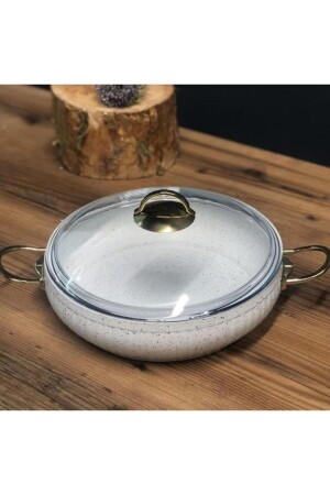 MNZ-غرانيت نمط طائرة طائرة طائرة طائرة مع الذهب المقبض 28 سم أبيض 07078657 - Lines