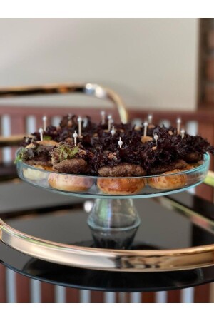 لوحة عرض الزجاج الشفاف ذو أقدام MNZ 28 سم - Heritage