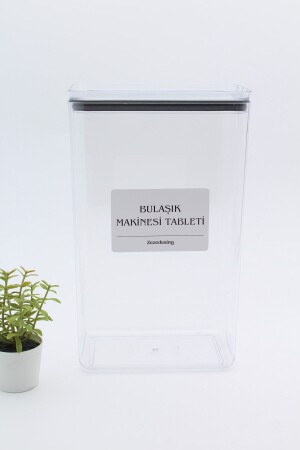 حاوية تخزين مزخرفة من طراز MNZ 2.9 ليتر - (مكتبة غسيل) - Zezedesing