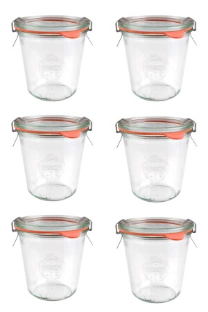 حاوية تخزين الزجاج من قوارض MNZ 290 مل نوع الزجاج (حزمة من 6) 1164 - Weck