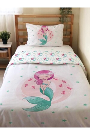 MNZ-مزدوج الجانب سمك البحر النمط المطبوعة الواحدة غطاء غطاء البطاطس مجموعة أبيض 29494 - Evmila