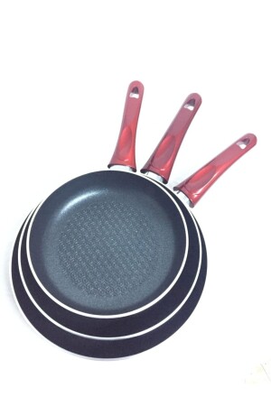 التصاميم الحديثة والرائقة من طراز MNZ مقاومة للنيران غير المقاومة للاشتباك 3 قطع طحينة تيفلون مجموعة 20-24-28 سم EVİNDA0803 - EVİNDA